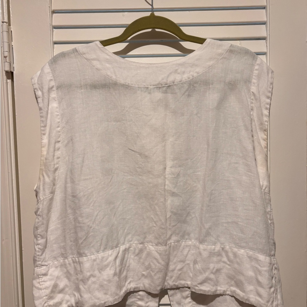 Madewell White Linen Relaxed Tank